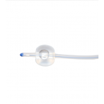 Silicone foley catheter with grooves
