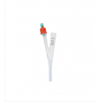 Silicone foley catheter with grooves