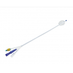 Silicone foley catheter with spigot